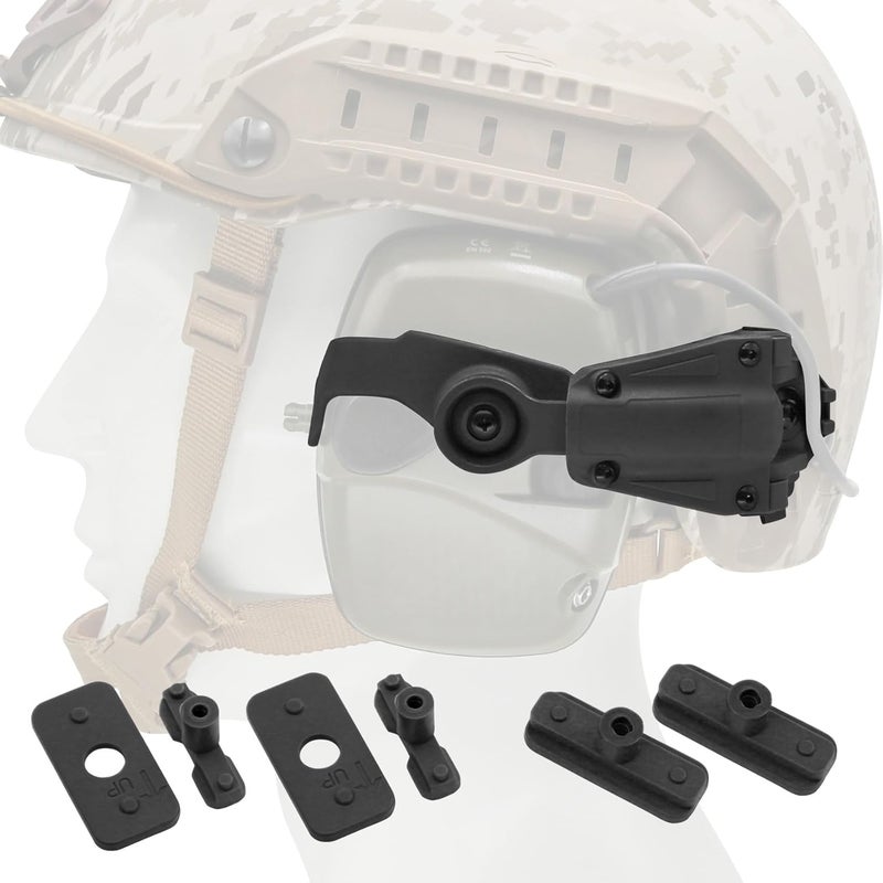 HEARFALCOM Tactical Helmet ARC Track Adapter for Tactical Electronic Shooting Earmuff Compatible Howard Leight Impact Sport Headset - Image 1